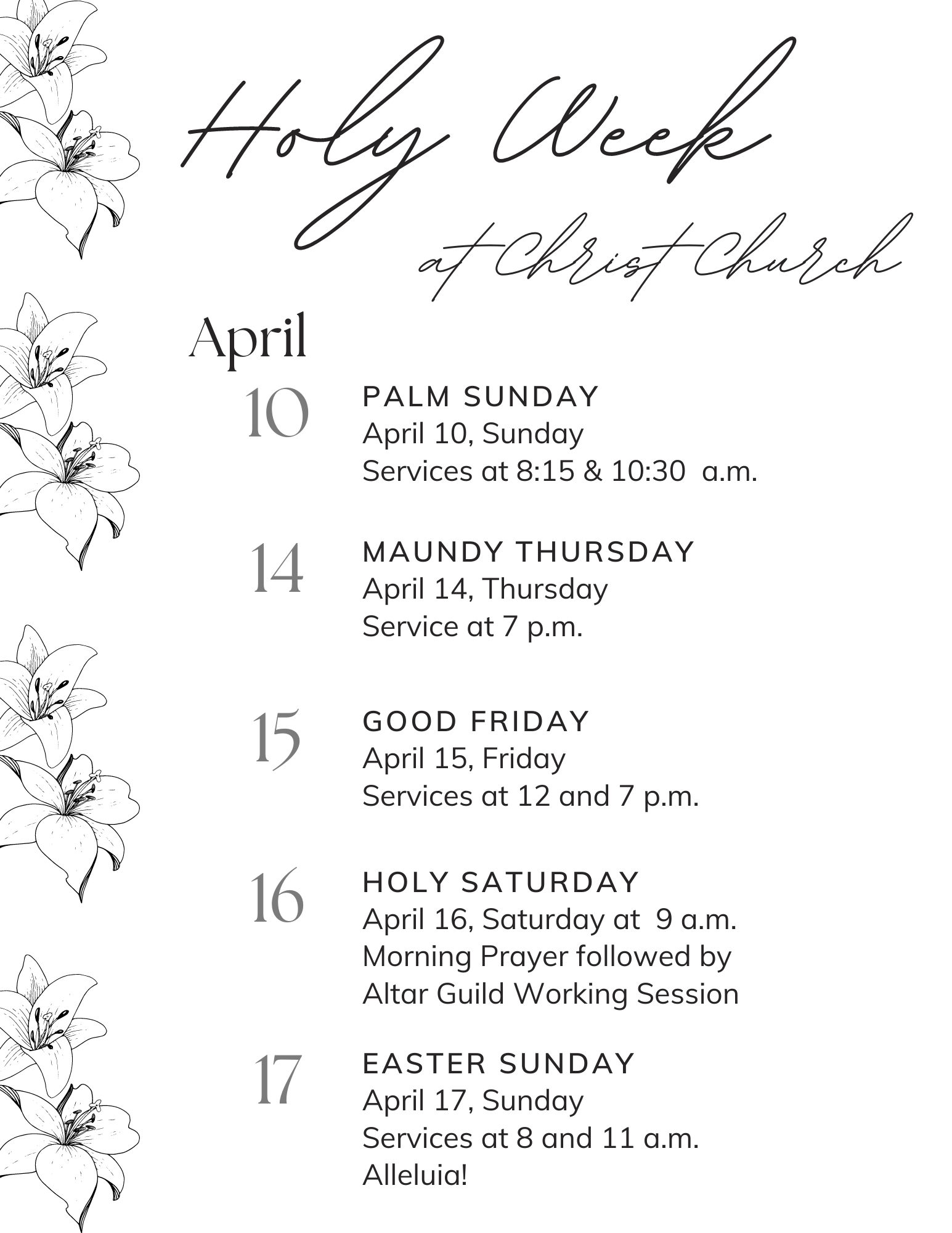 Holy Week 2022 - Christ Church Detroit